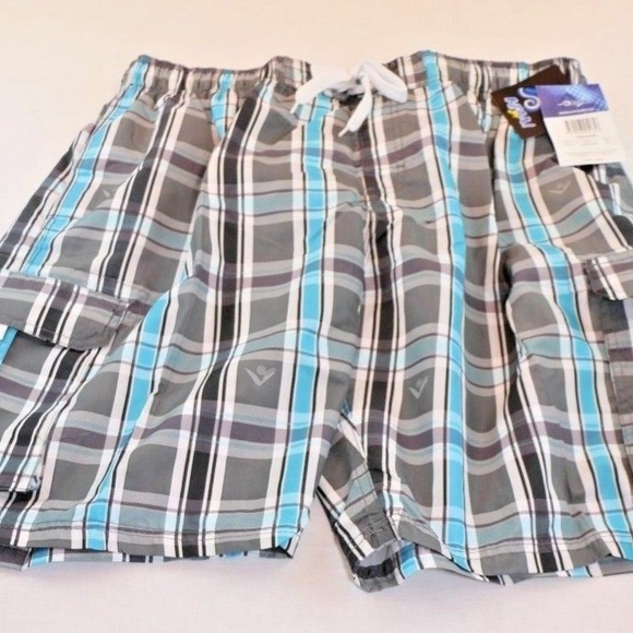 Kanu Surf Men's Big Paradigm Plaid Swim Trunks - Picture 1 of 6